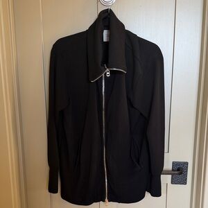 Varley Black Women's Jacket Raleigh zip through sweat with pockets